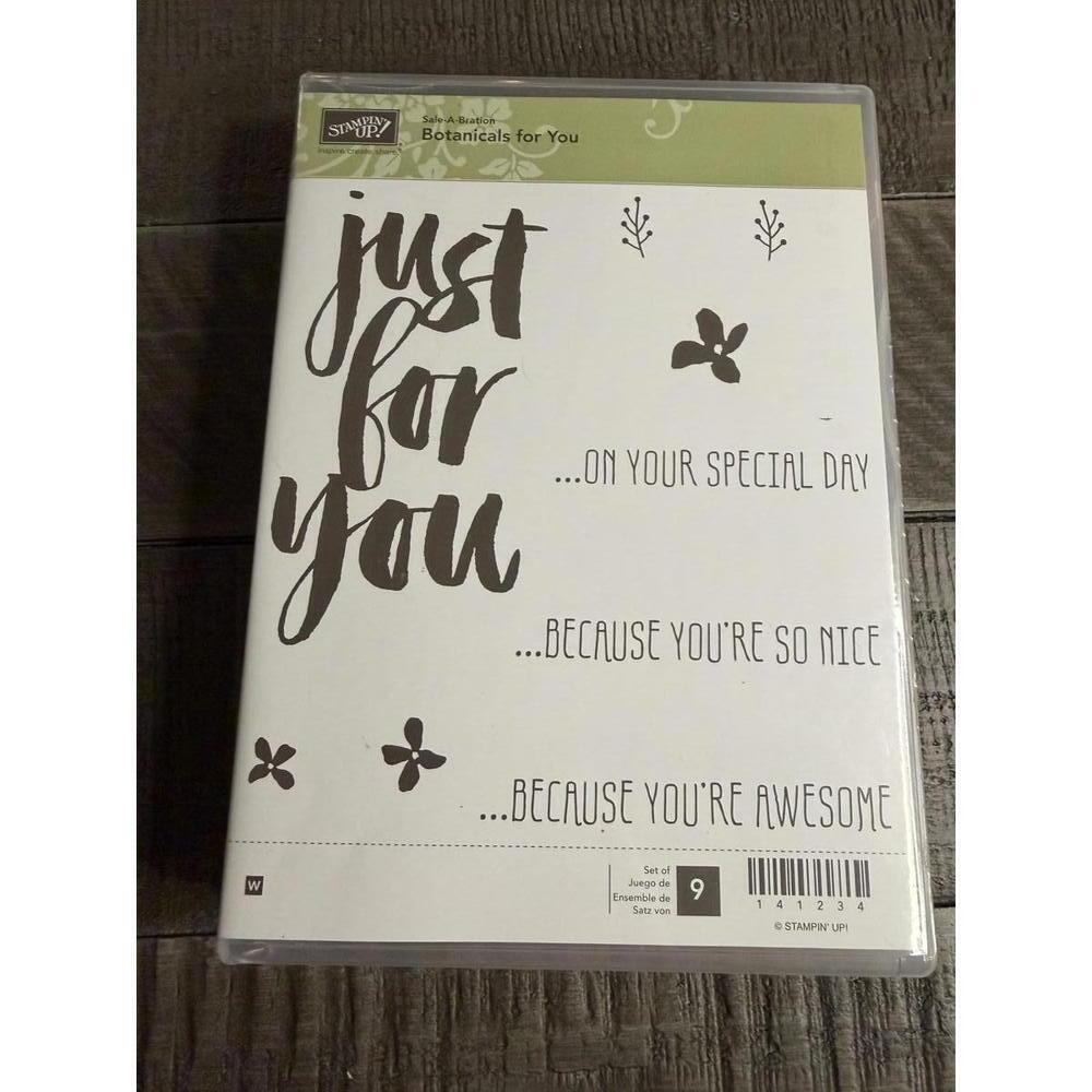 Stampin’ Up Botanicals For You wood block rubber stamp set